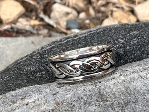 Sterling Silver Celtic Spinner Meditation Ring