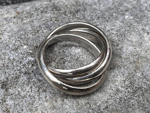 Sterling Silver Interlocking Spinner Ring