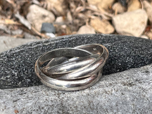 Sterling Silver Interlocking Spinner Ring