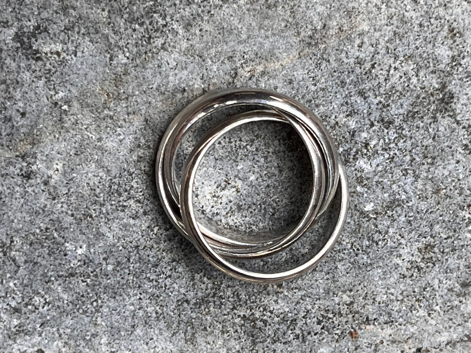 Sterling Silver Interlocking Spinner Ring