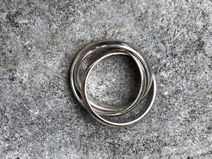 Sterling Silver Interlocking Spinner Ring
