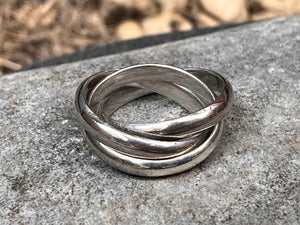 Sterling Silver Interlocking Spinner Ring