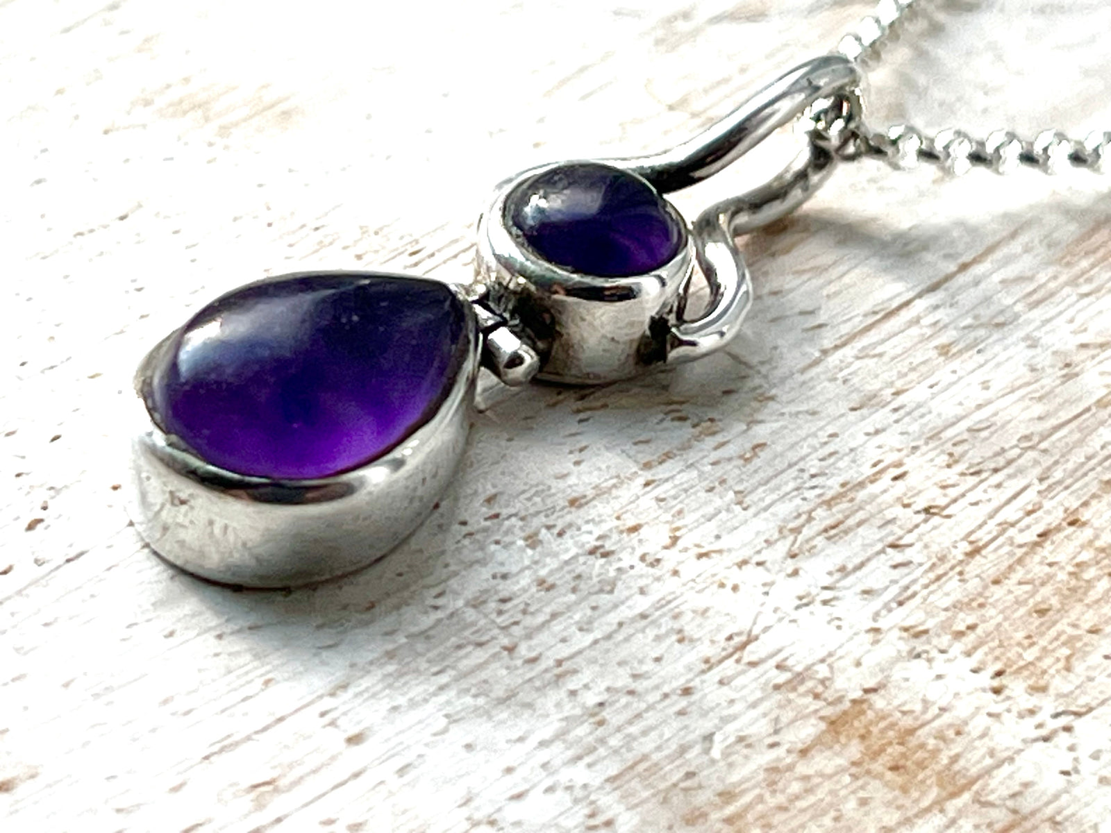 Double Amethyst Sirene Pendant