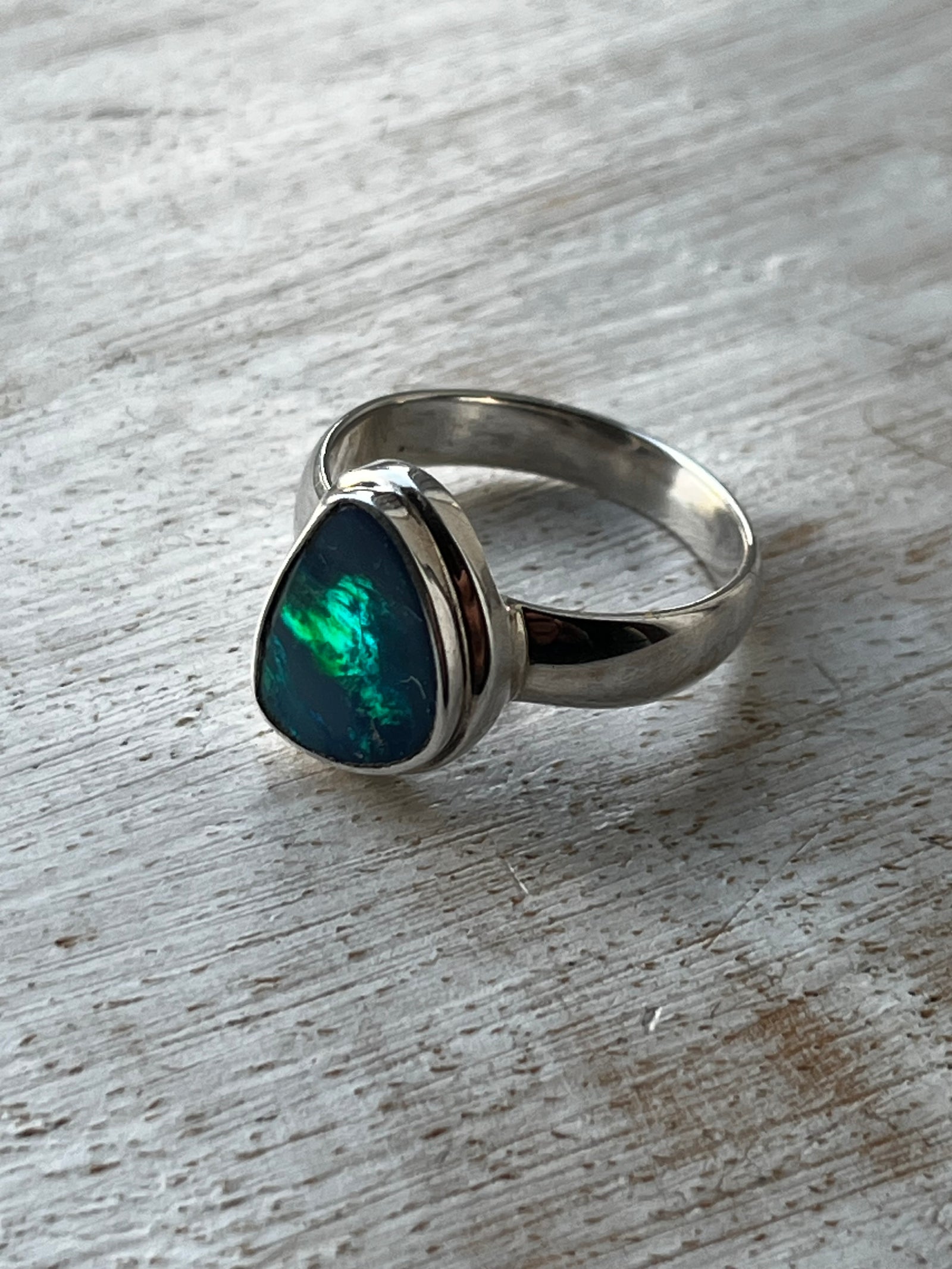 Opal Sterling Silver Ring