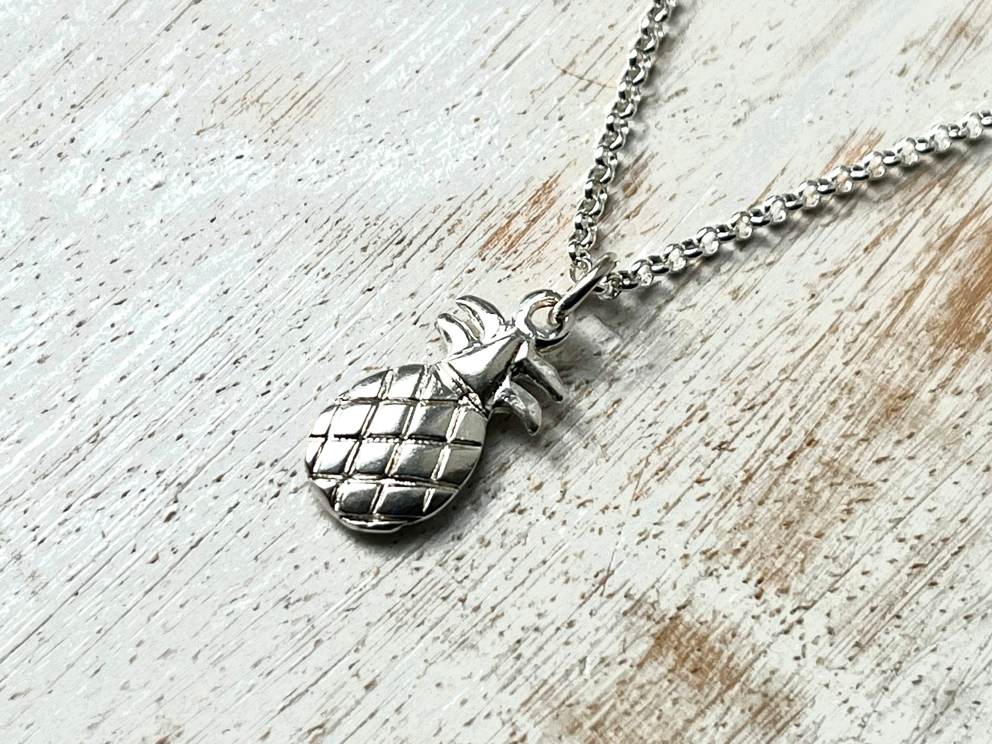 Sterling Silver Pineapple Pendant Necklace