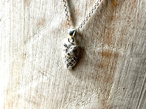 Sterling Silver Owl Pendant Necklace  Tiger Lily London
