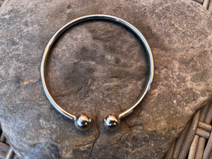 Sterling Silver 3mm Adjustable Torque Bangle