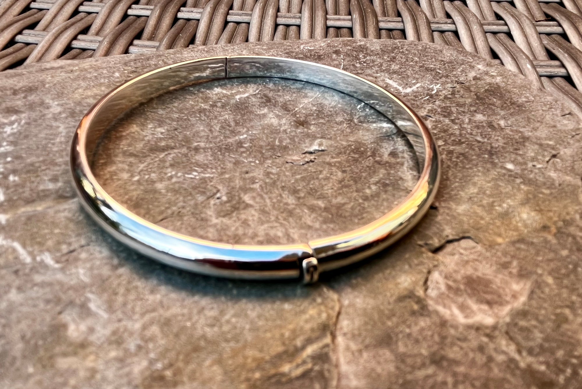 Sterling Silver 4mm Opening Adjustable Bangle by Tiger Lily London.&nbsp;