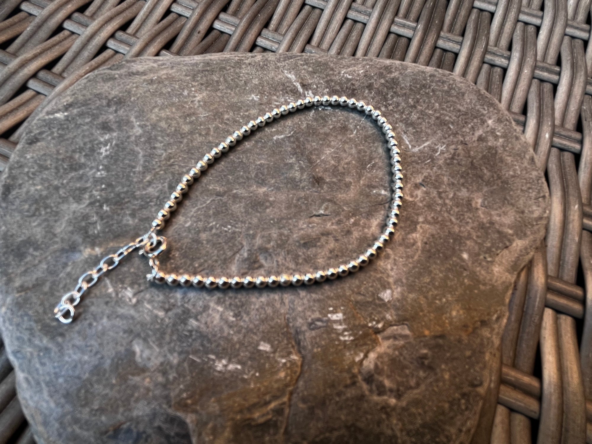 Sterling Silver Bead 3mm Bracelet by Tiger Lily London