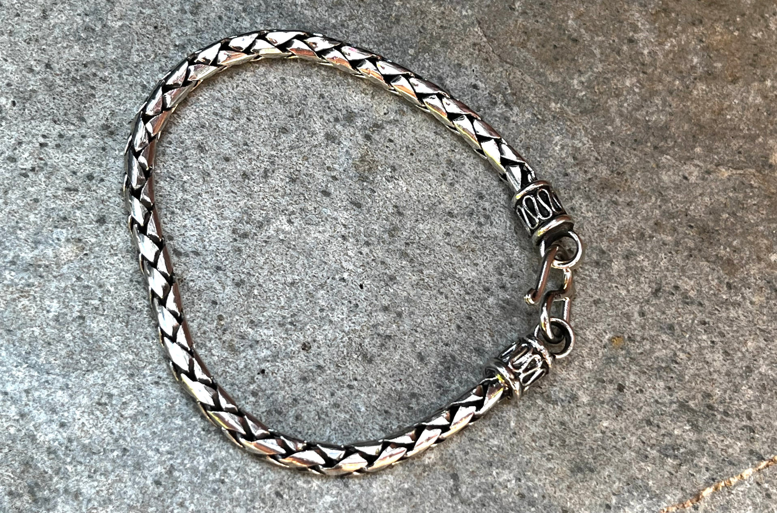 Sterling Silver Rope Chain Unisex Snake Bracelet 5mm