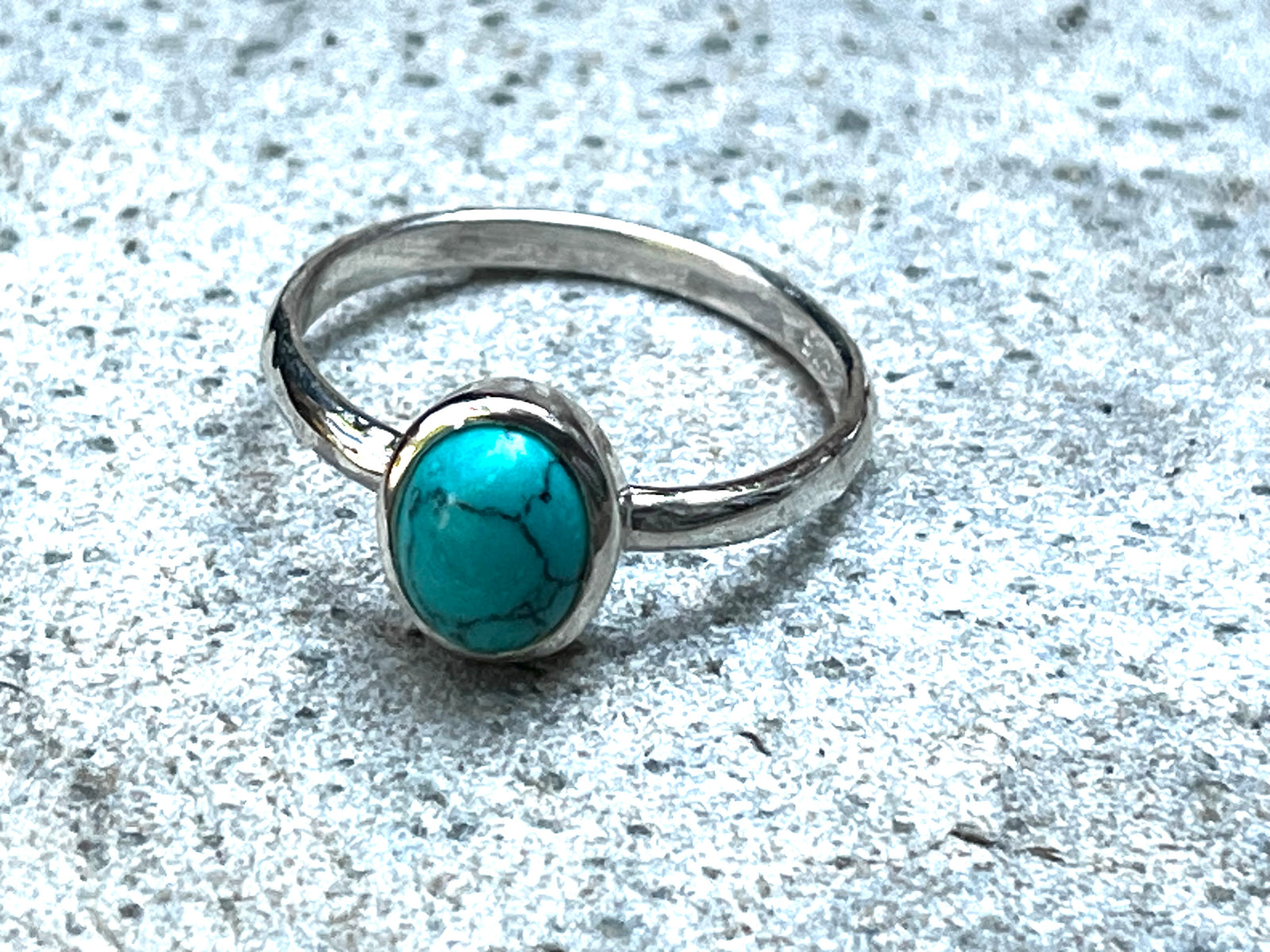 Small Oval Turquoise Sterling Silver Ring