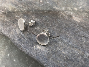 Sterling Silver 8mm Disc Studs