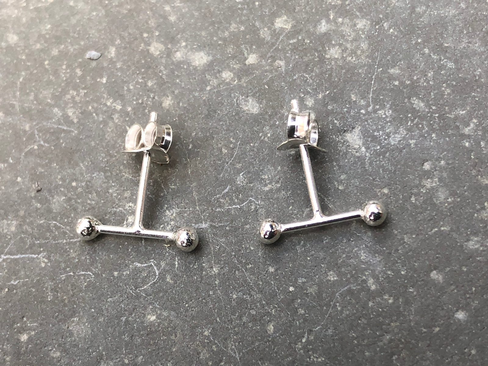 Sterling Silver 10mm Fine Bar Studs