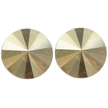 Citrine Bronze Rivoli Stud Earrings