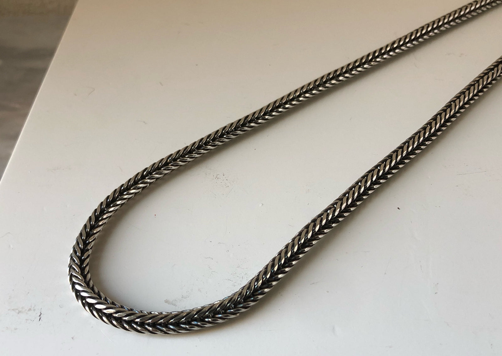 Sterling Silver Rope Unisex Snake Chain 23" Tiger Lily London