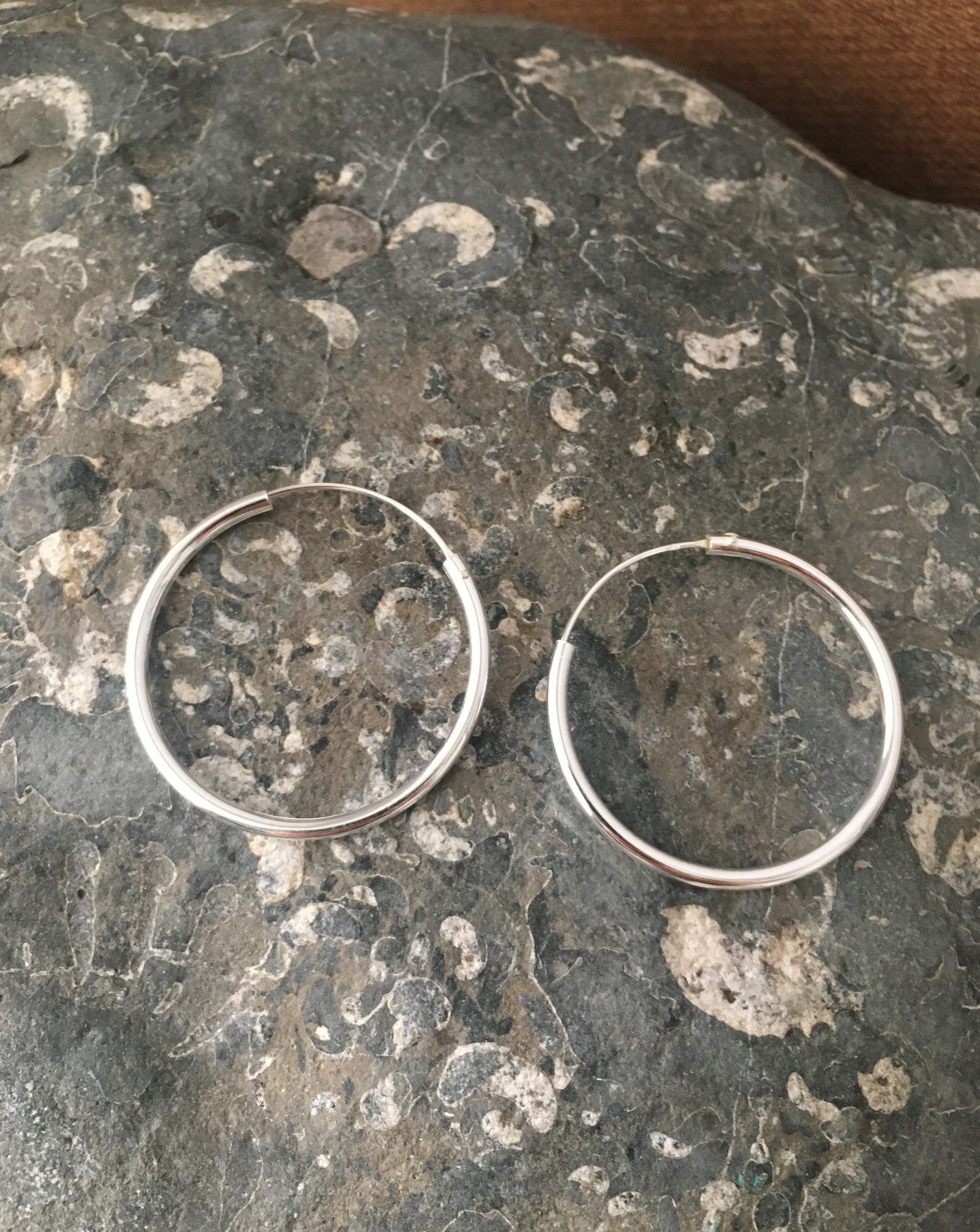 Sterling Silver 3.5cm Hoop Earrings Tiger Lily London