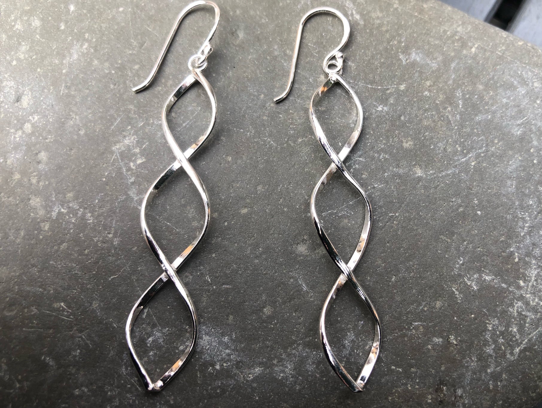 Sterling Silver Triple Twist Earrings
