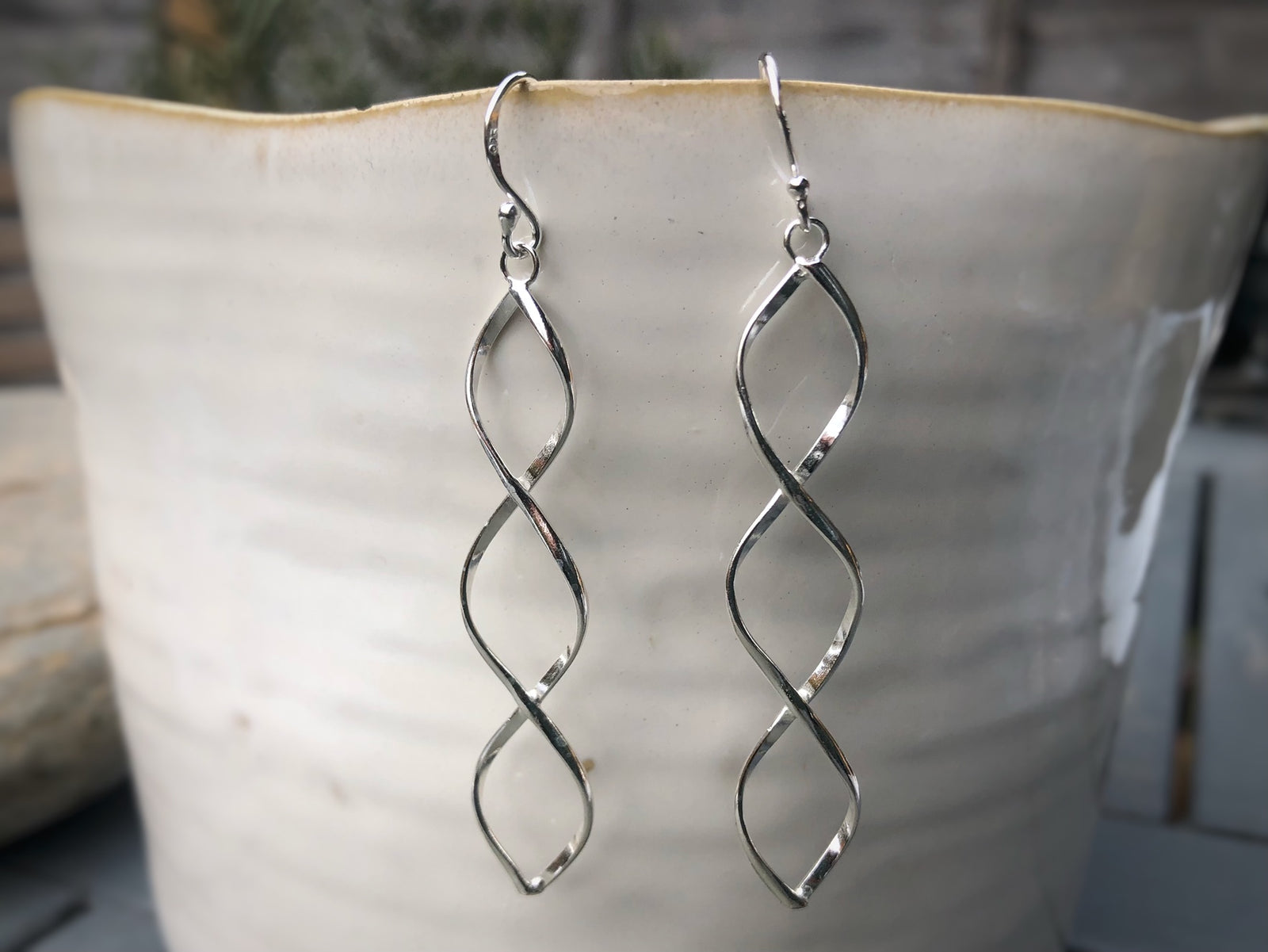 Sterling Silver Triple Twist Earrings