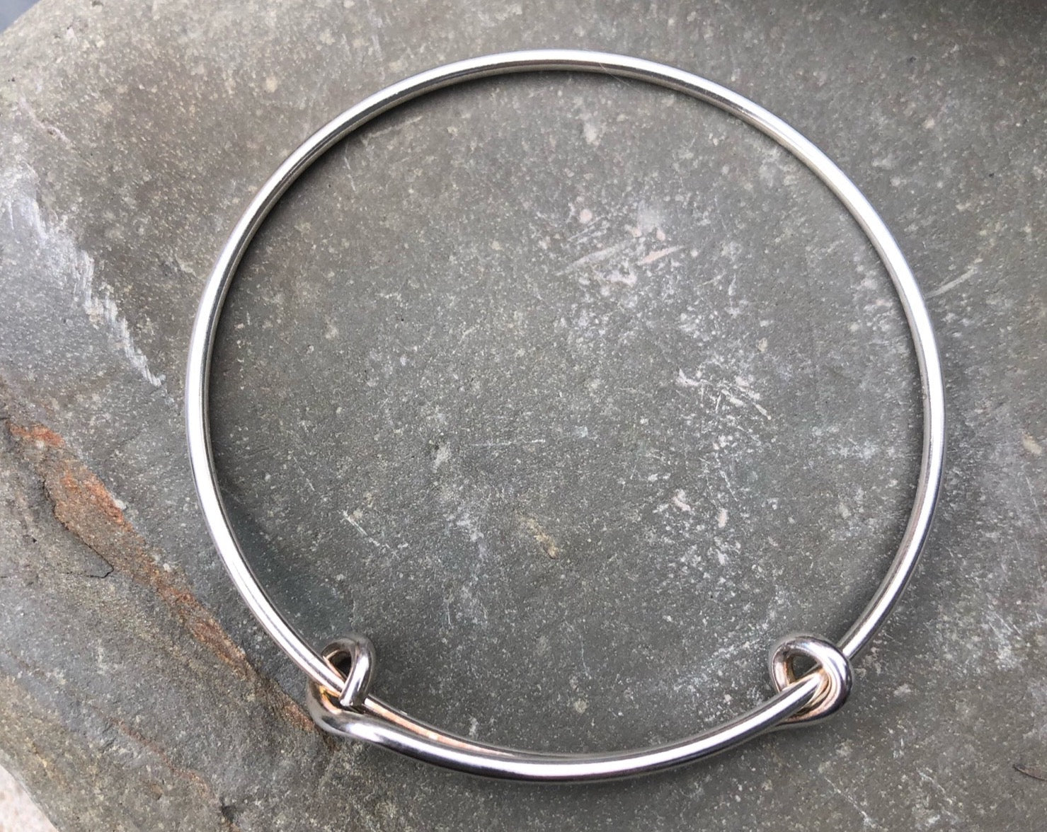 Sterling Silver 2mm Adjustable Bangle