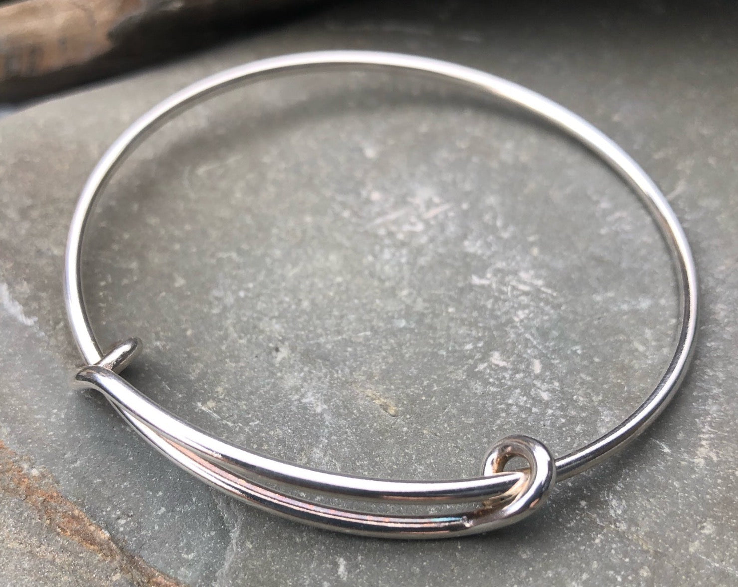 Sterling Silver 2mm Adjustable Bangle