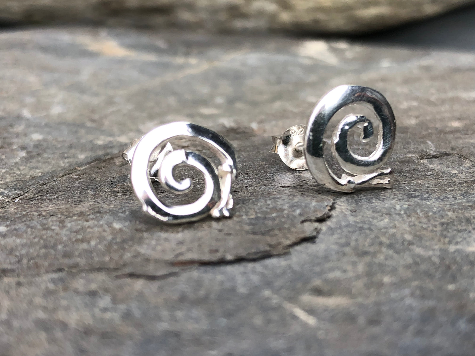 Sterling Silver 12mm Large Spiral Studs