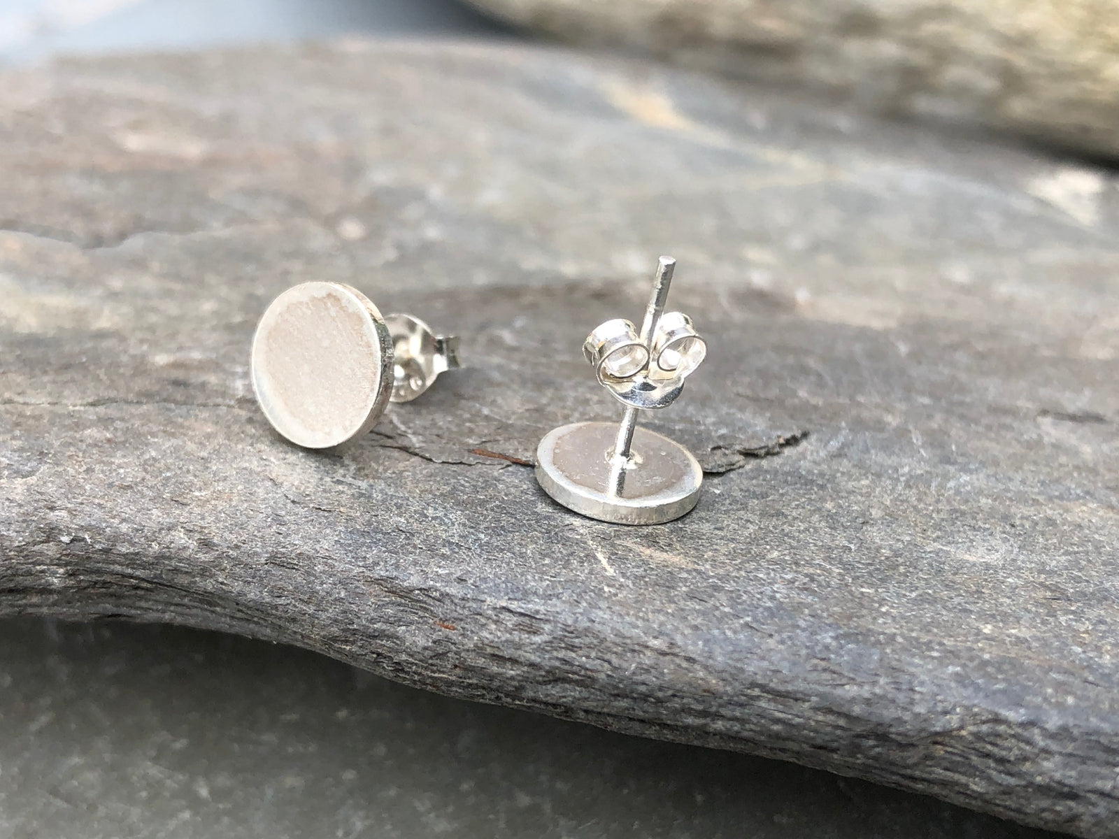 Sterling Silver 8mm Disc Studs