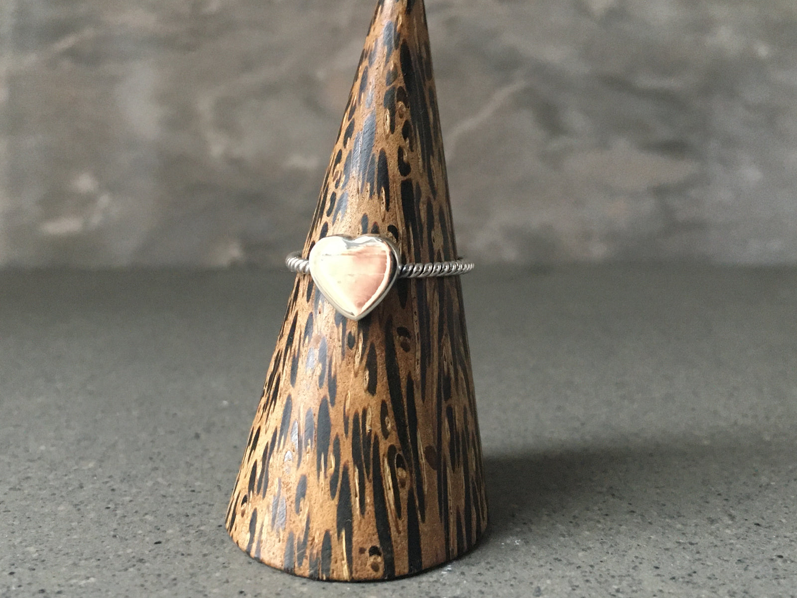 Heart Twist Sterling Silver Ring