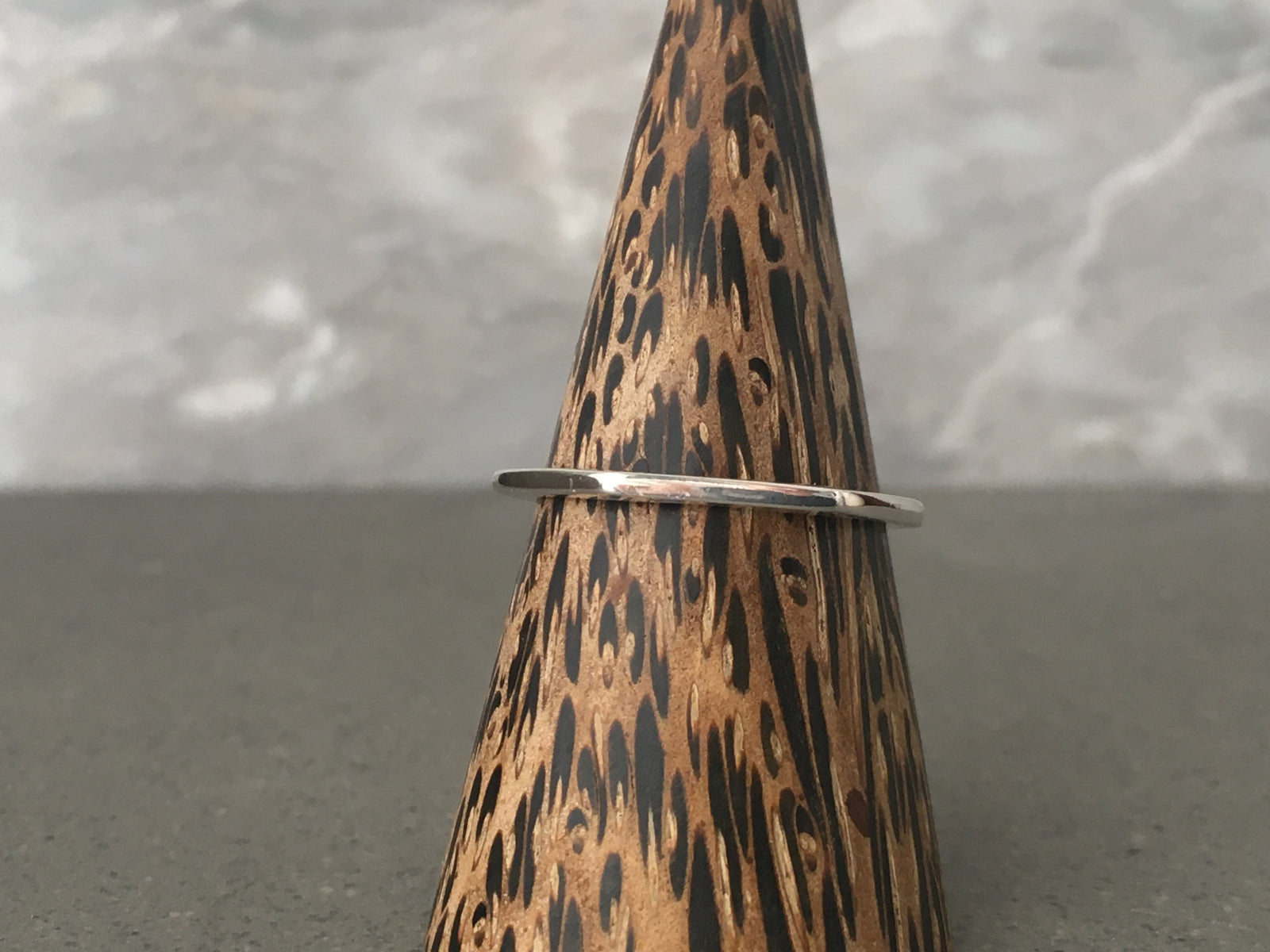 Simple Hexagon Sterling Silver Ring