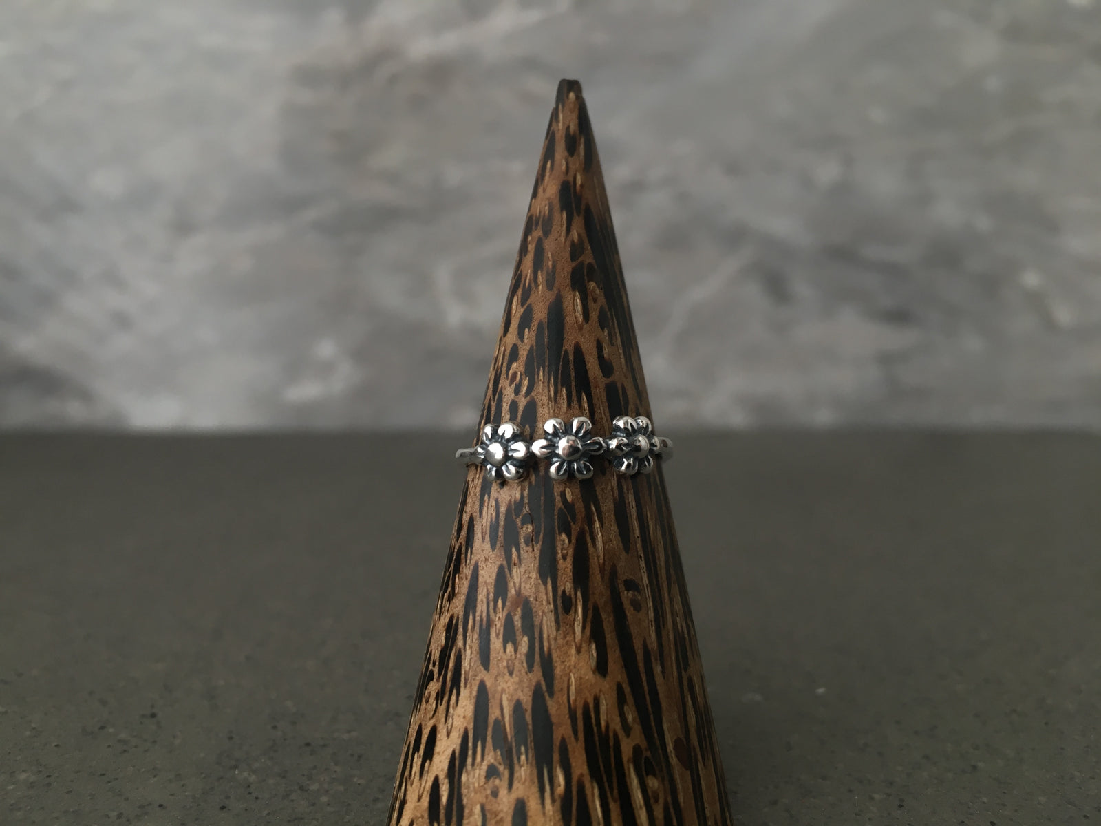 Triple Flower Sterling Silver Ring