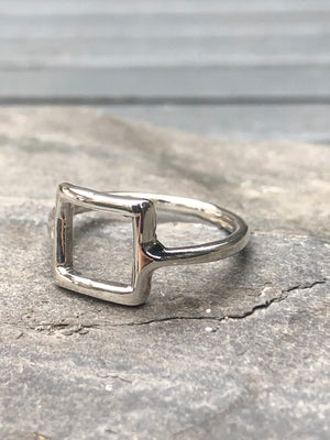 Open Square Sterling Silver Ring