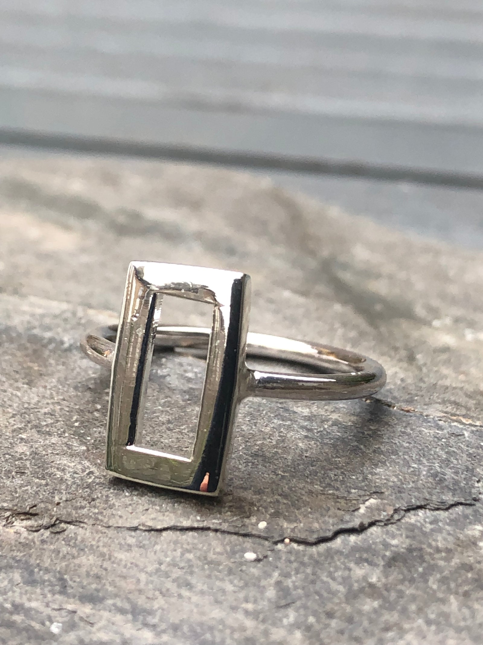 Oblong Silver Ring