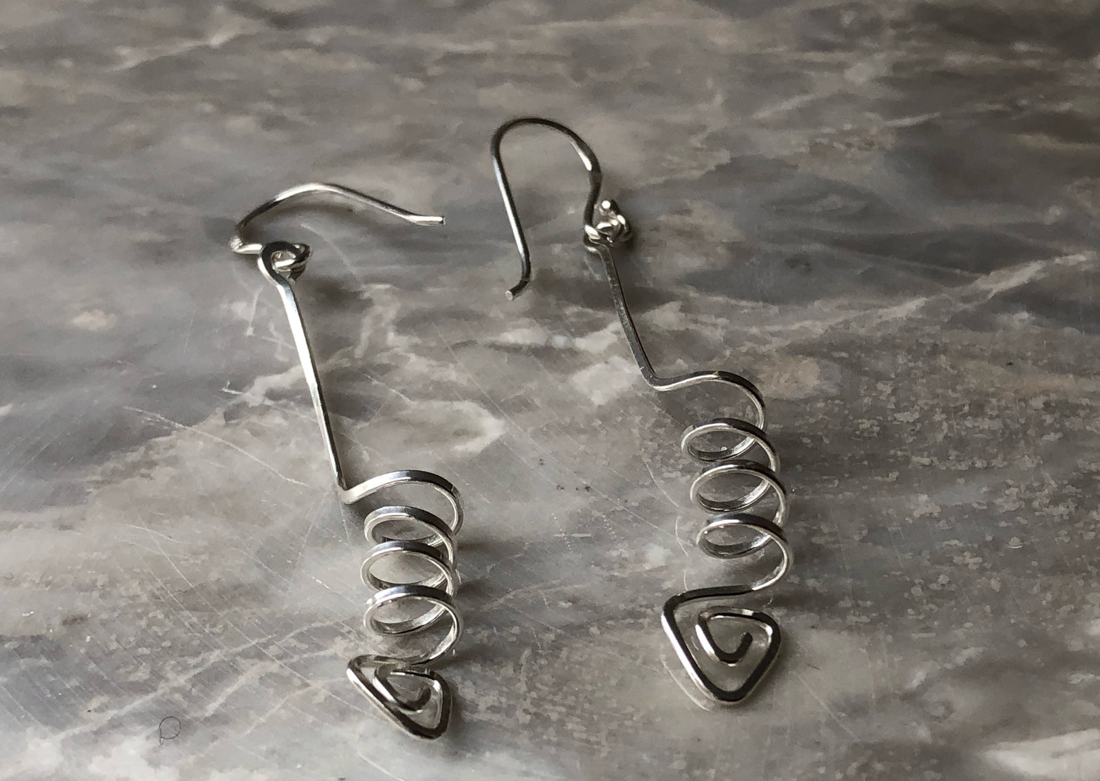 Sterling Silver Geometric Twist Earrings Tiger Lily London