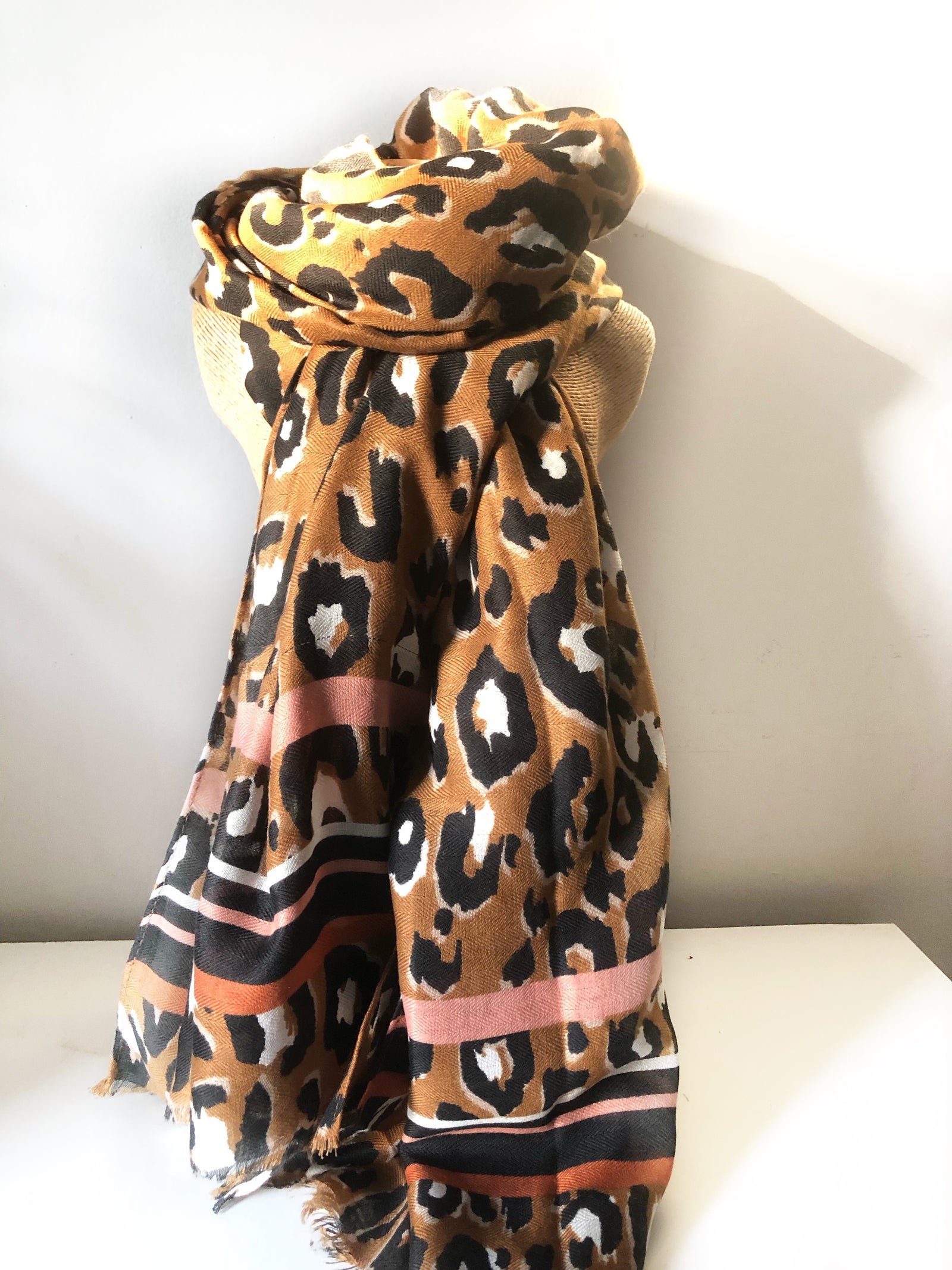 Brown Animal Print Scarf