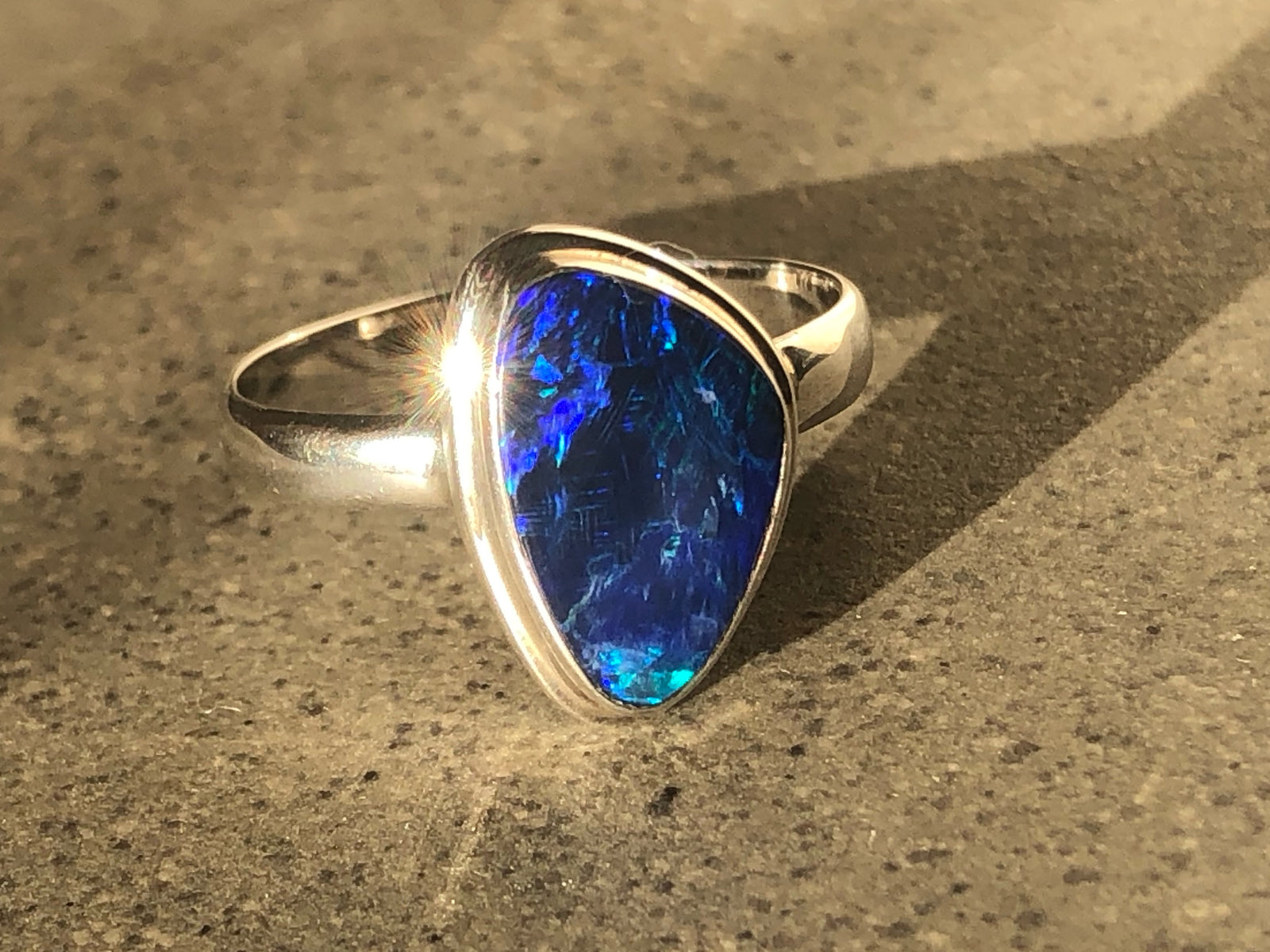 Opal Sterling Silver Ring