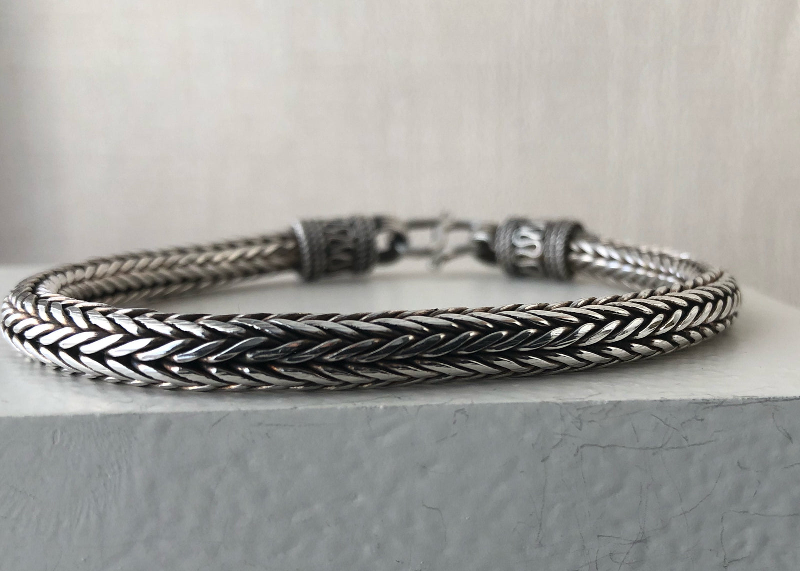 Sterling Silver Rope Unisex Snake Bracelet Tiger Lily London