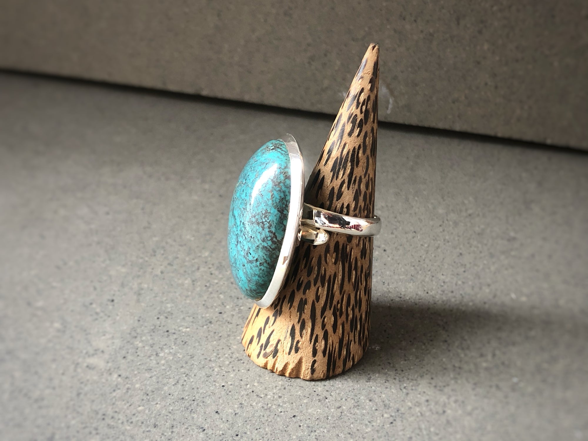 Extra Large Turquoise Sterling Silver Ring