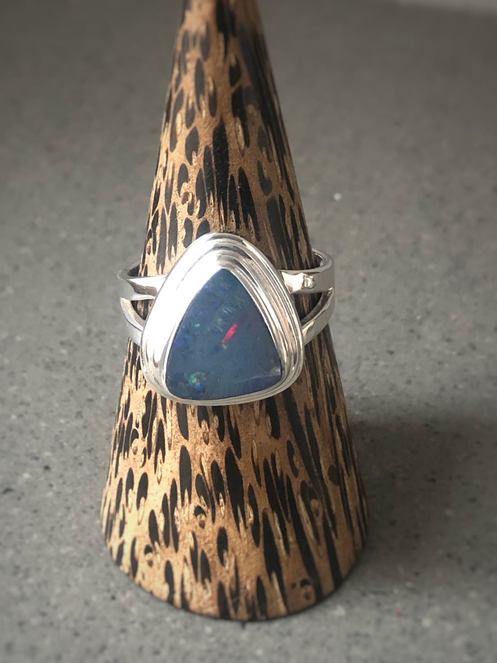 Opal Sterling Silver Ring