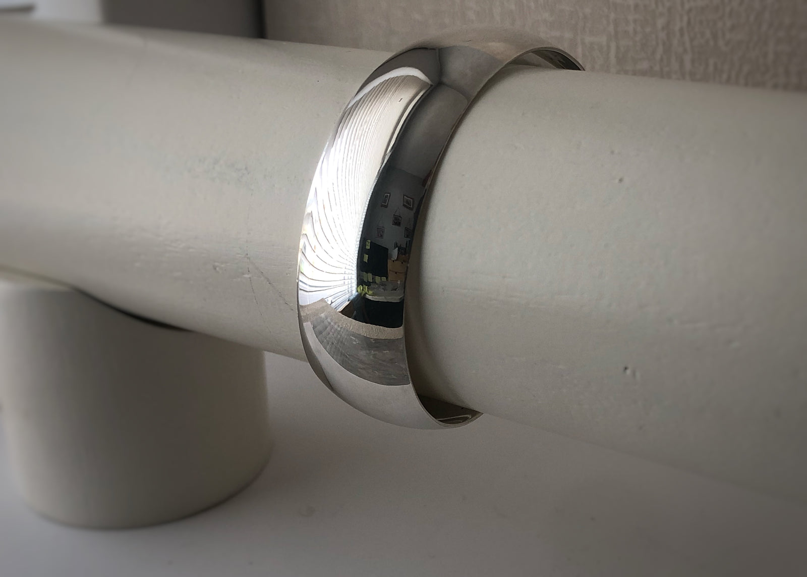 Sterling Silver Solid Cuff Bangle Tiger Lily London