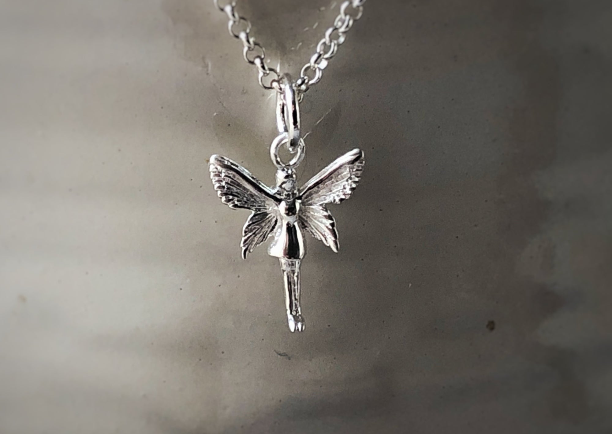 Sterling Silver Angel Pendant Necklace Tiger Lily London