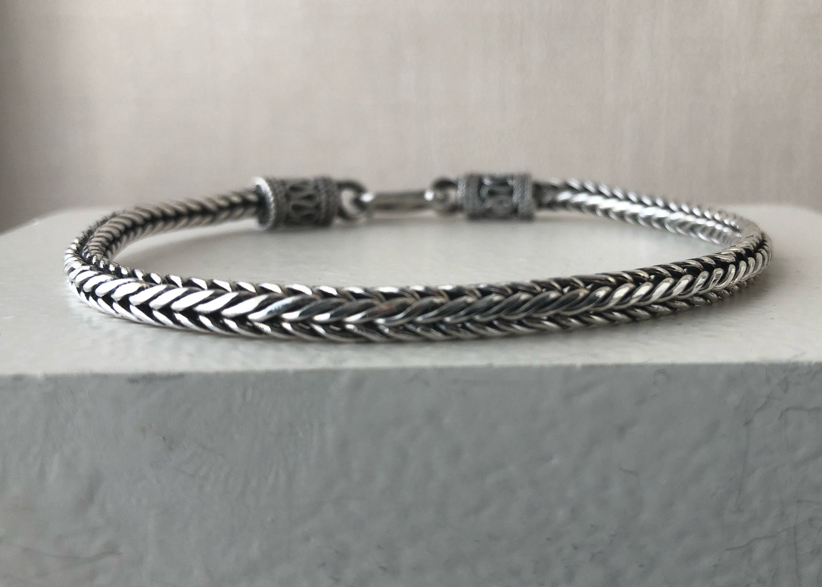 Sterling Silver Rope Unisex Snake Bracelet Tiger Lily London