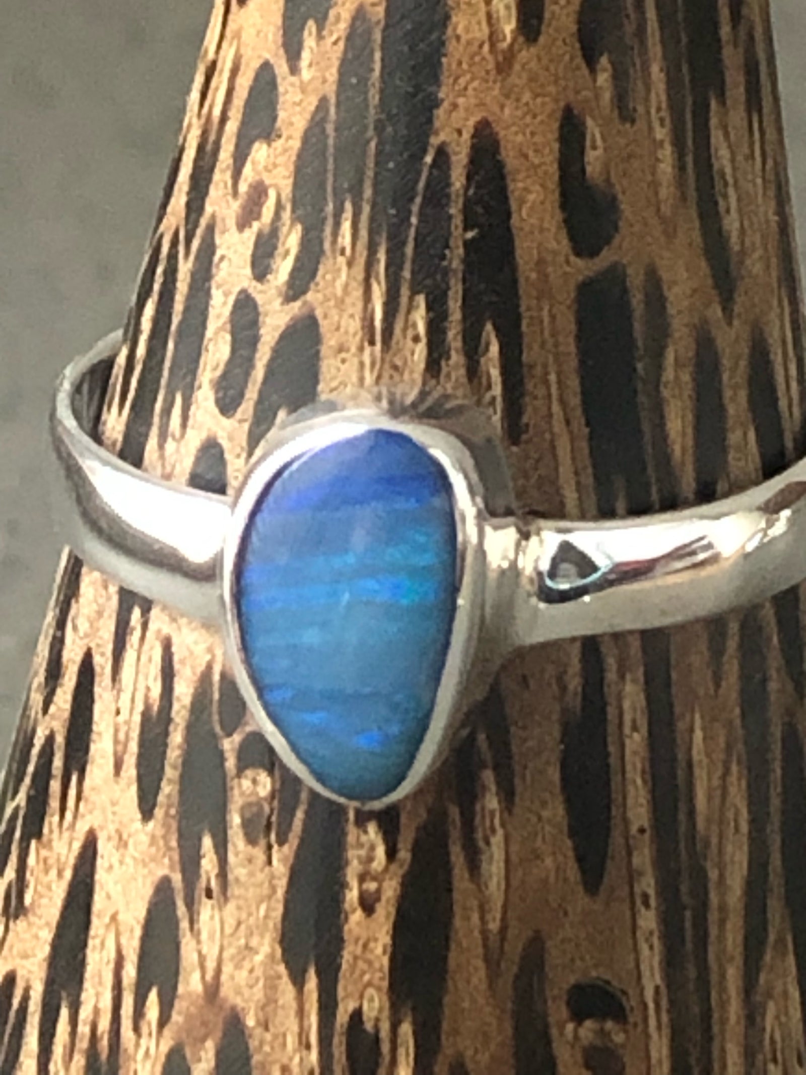 Opal Sterling Silver Ring