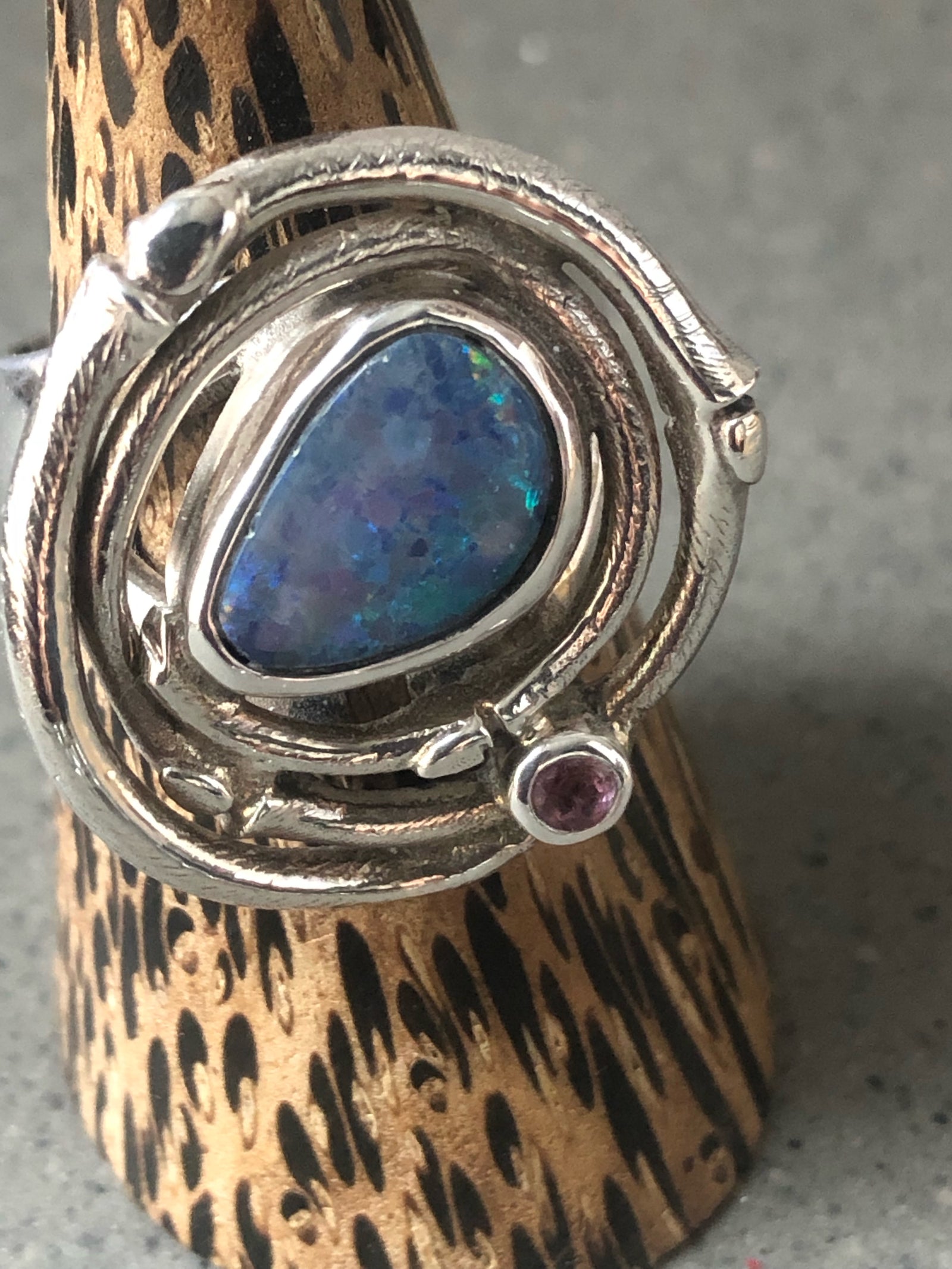 Opal Sterling Silver Ring