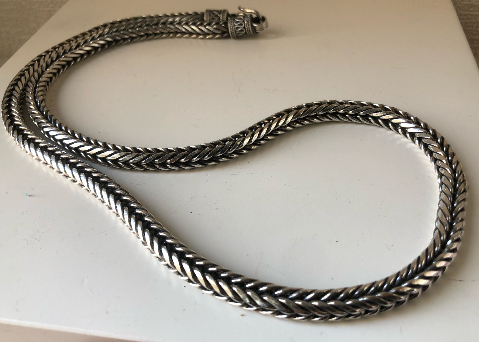 Sterling Silver Heavy Rope Unisex Snake Chain 26" Tiger Lily London