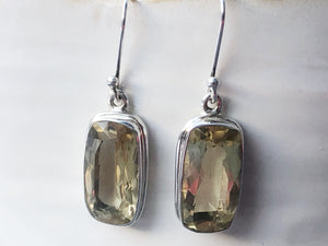Citrine and Silver Chunky Drop Earrings