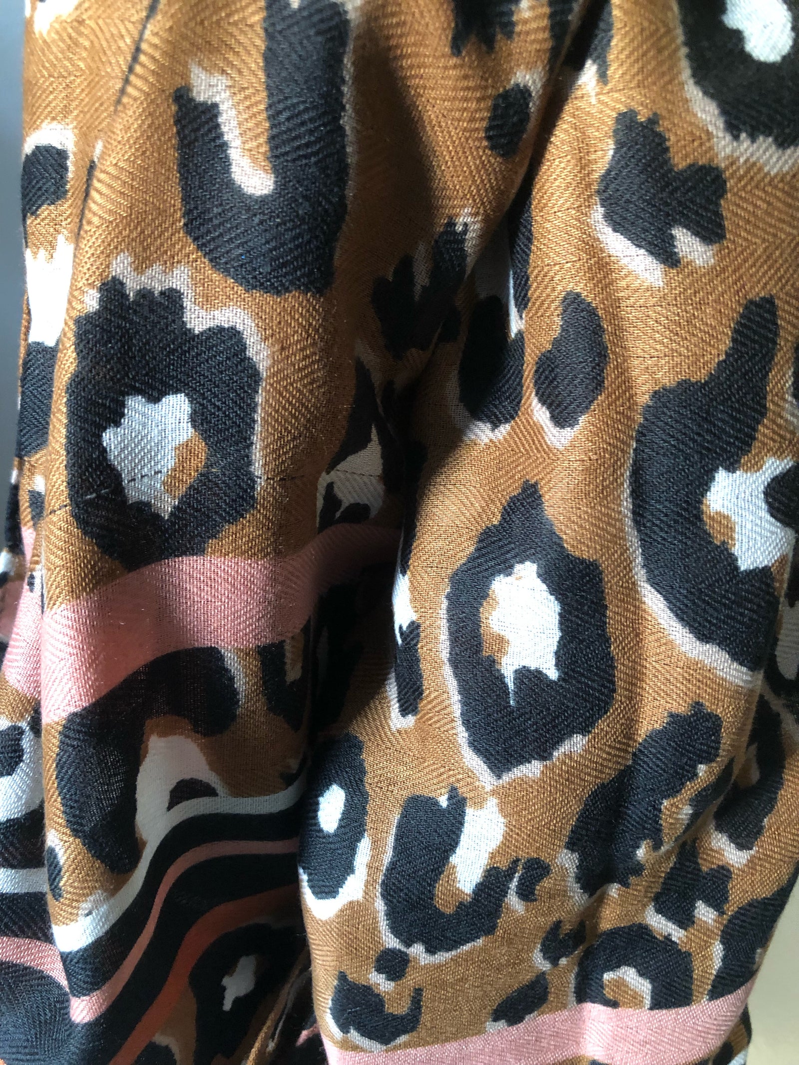 Brown Animal Print Scarf