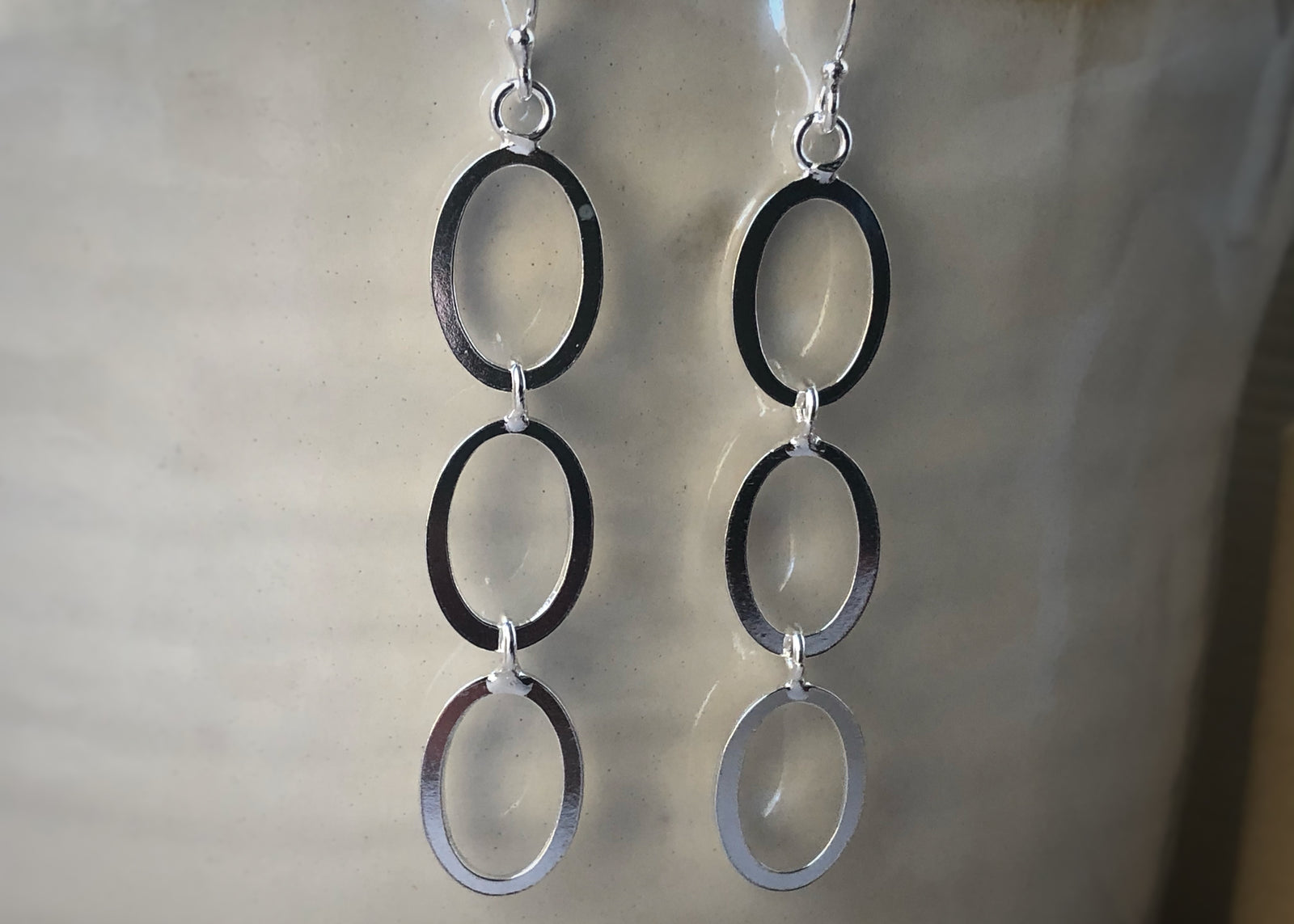 Sterling Silver Triple Hoop Small Earrings Tiger Lily London