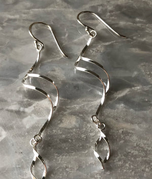 Sterling Silver Twisted Elegance Earrings Tiger Lily London