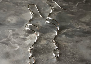 Sterling Silver Twisted Elegance Earrings Tiger Lily London