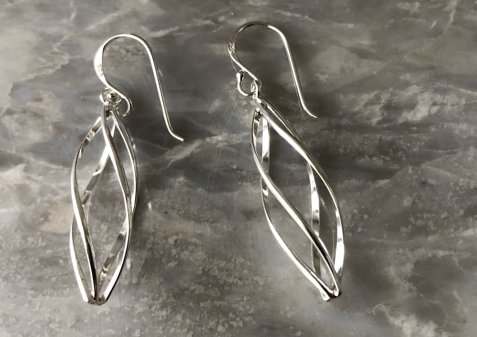 Sterling Silver Short Spiral Earrings Tiger Lily London