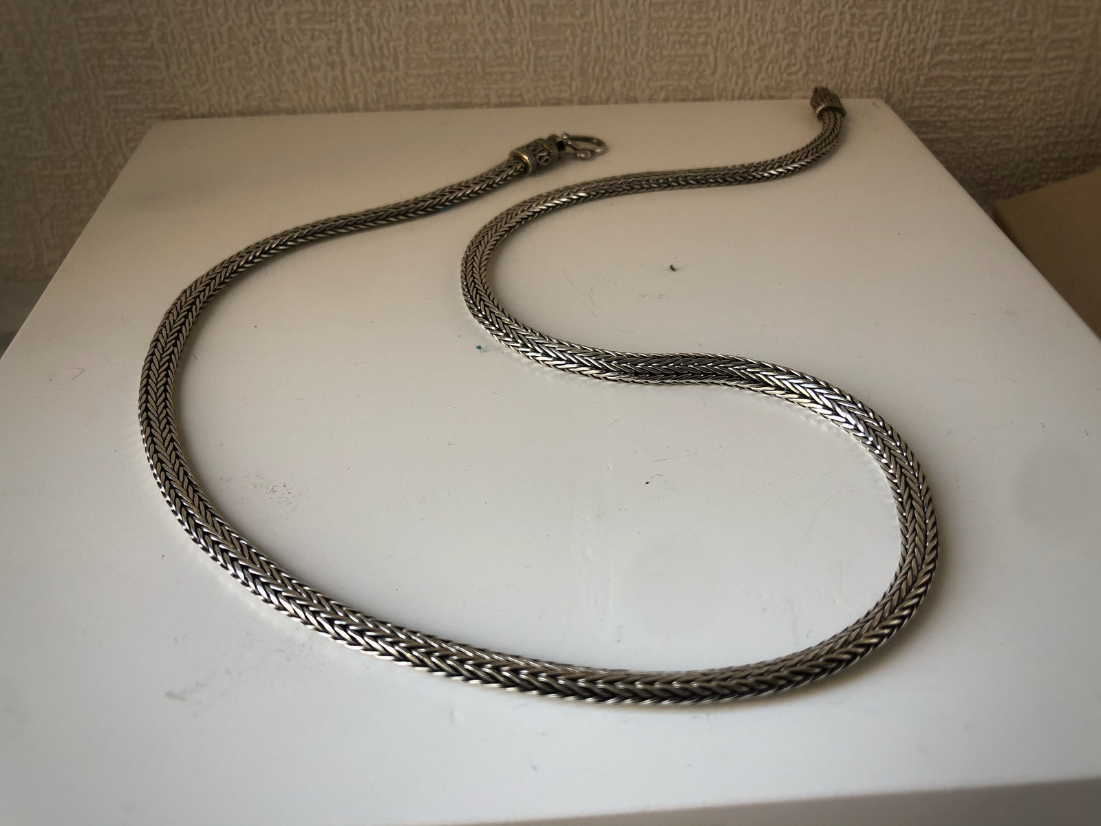 Sterling Silver Flat Rope Unisex Snake Chain 21.5" Tiger Lily London